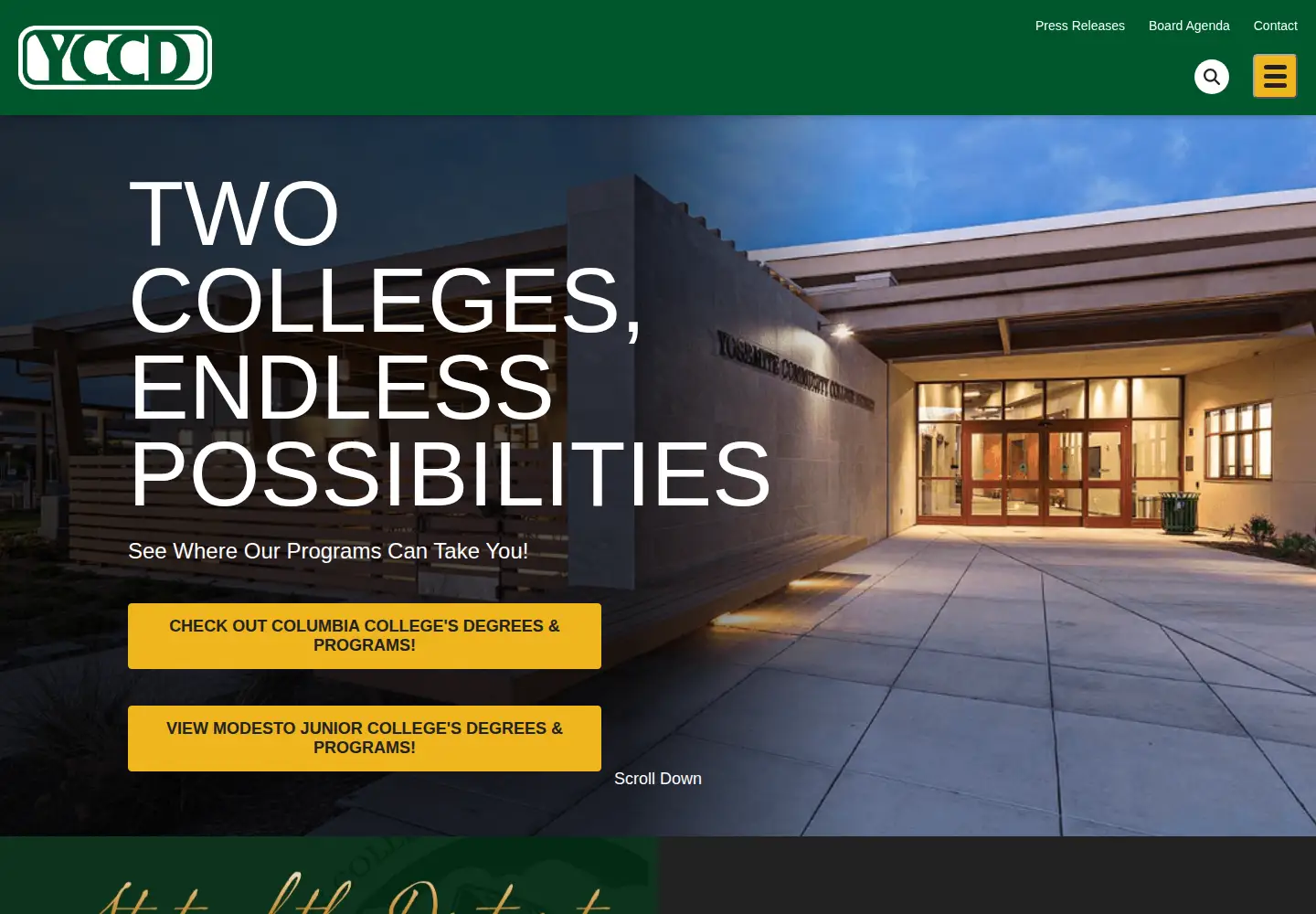 Screenshot of yosemite.edu