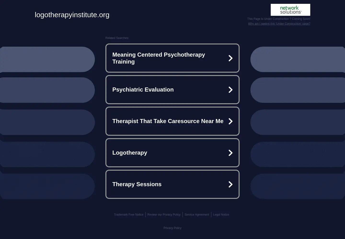Screenshot of logotherapyinstitute.org