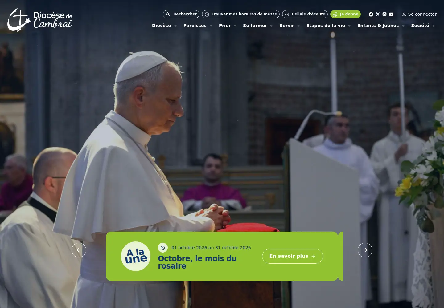 Screenshot of cathocambrai.com