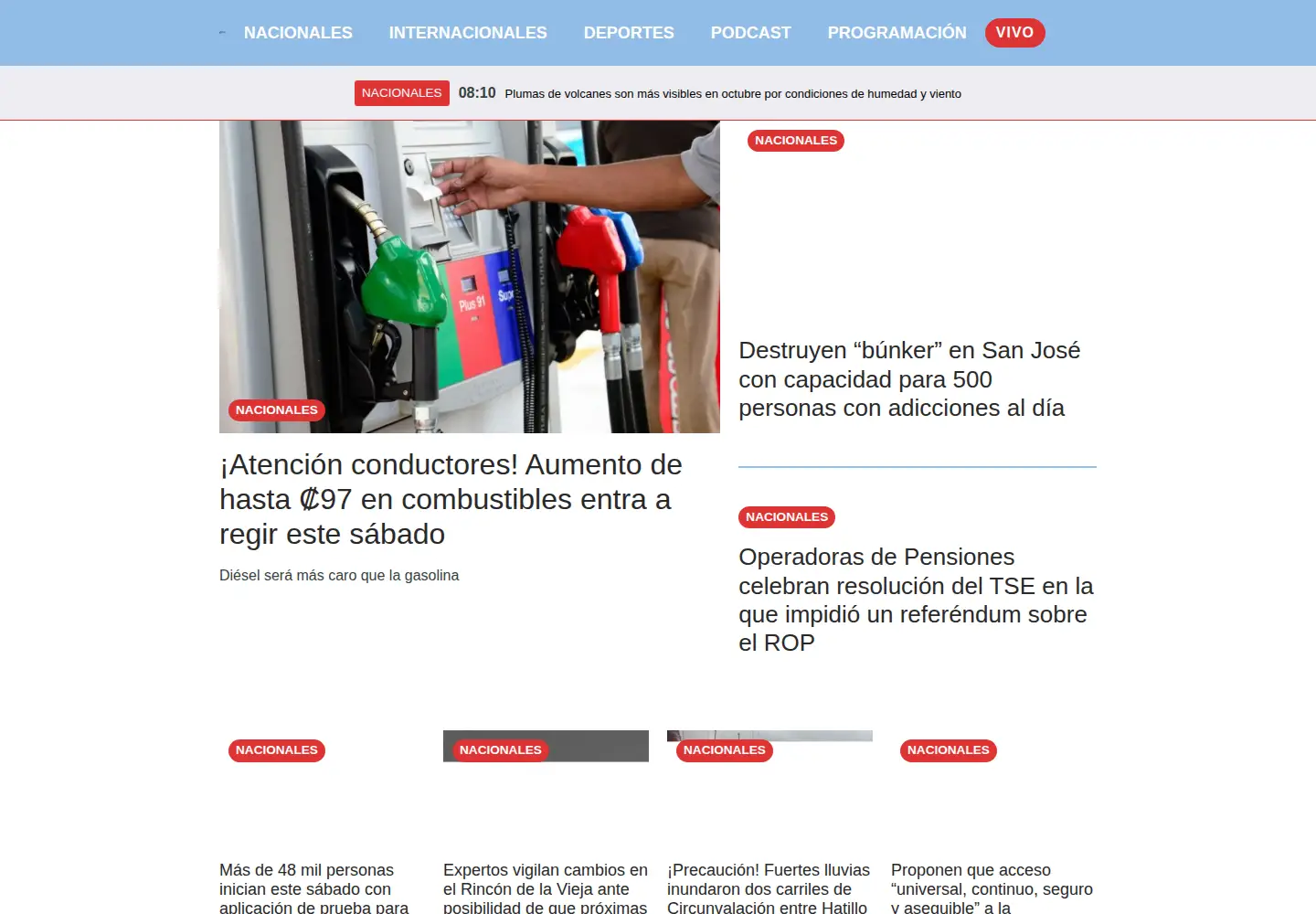 Screenshot of monumental.co.cr