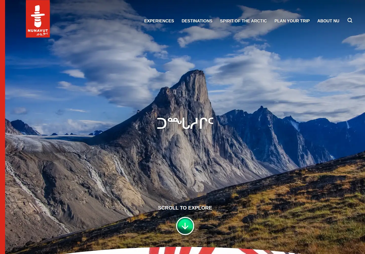 Screenshot of destinationnunavut.ca