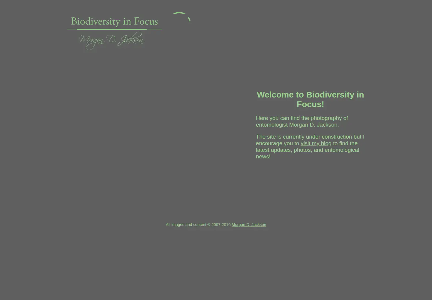 Screenshot of biodiversityinfocus.com