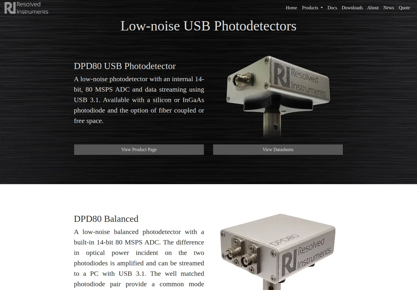 Screenshot of resolvedinstruments.com