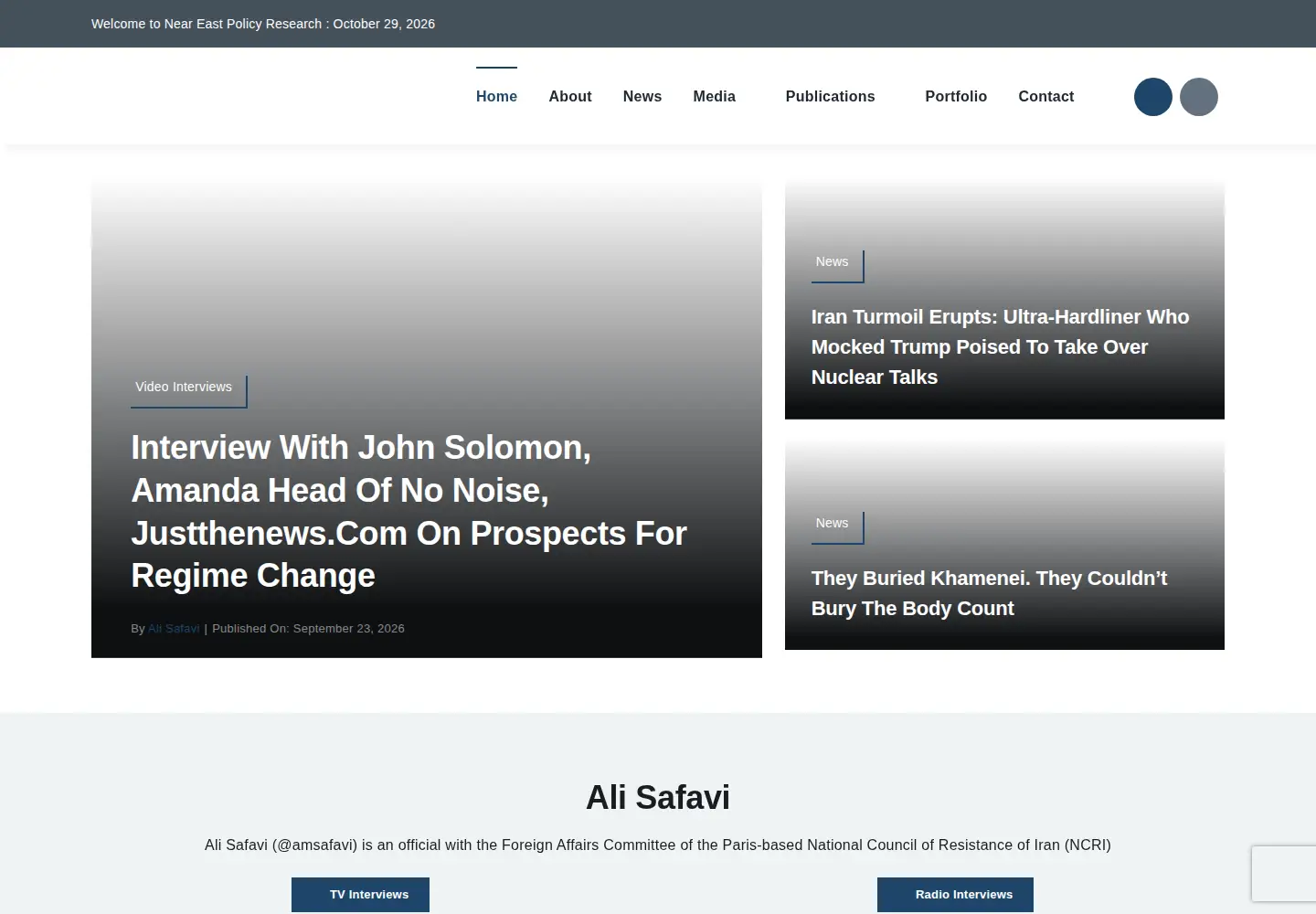 Screenshot of neareastpolicy.com