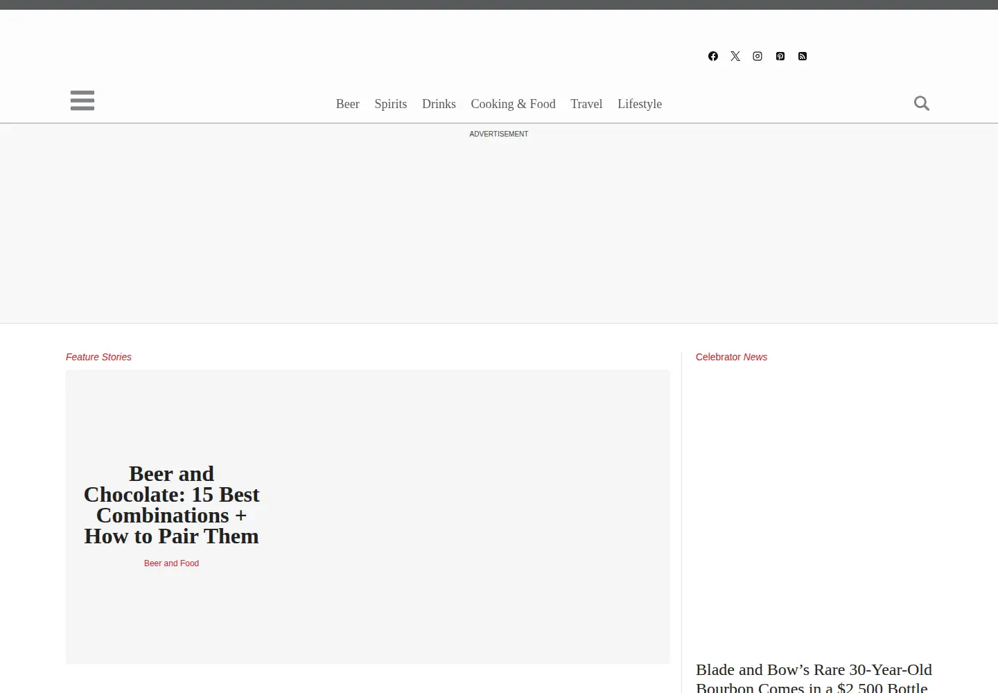 Screenshot of celebrator.com