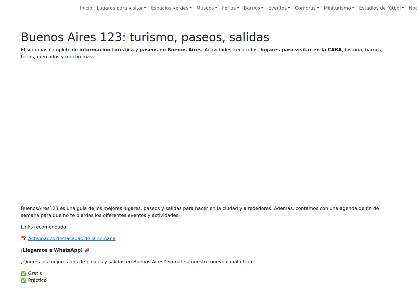Screenshot of buenosaires123.com.ar