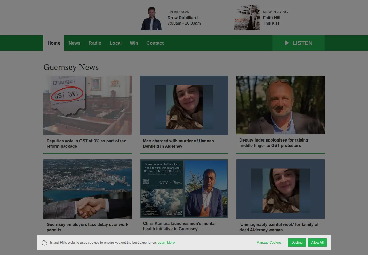 Screenshot of islandfm.com