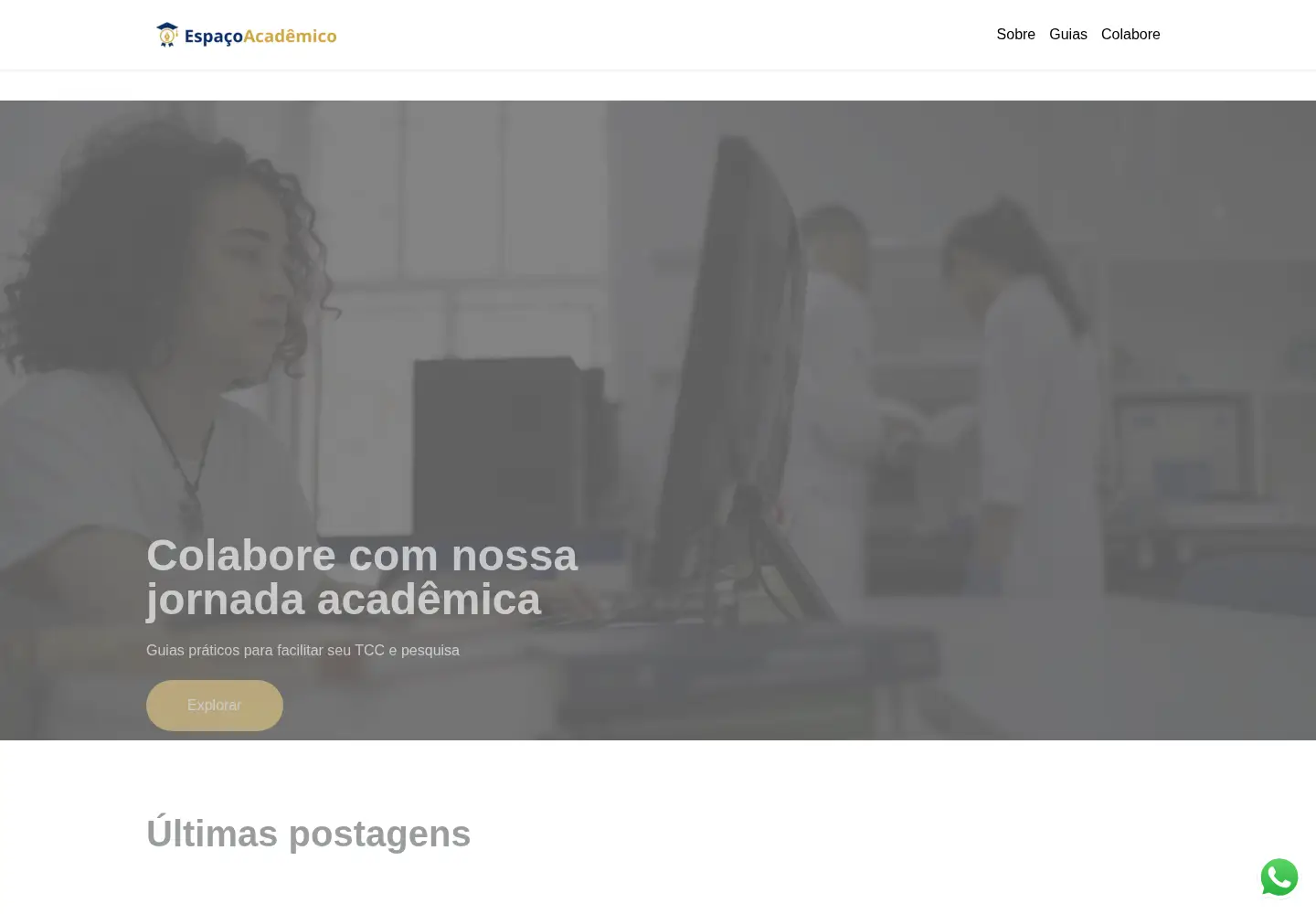 Screenshot of espacoacademico.com.br