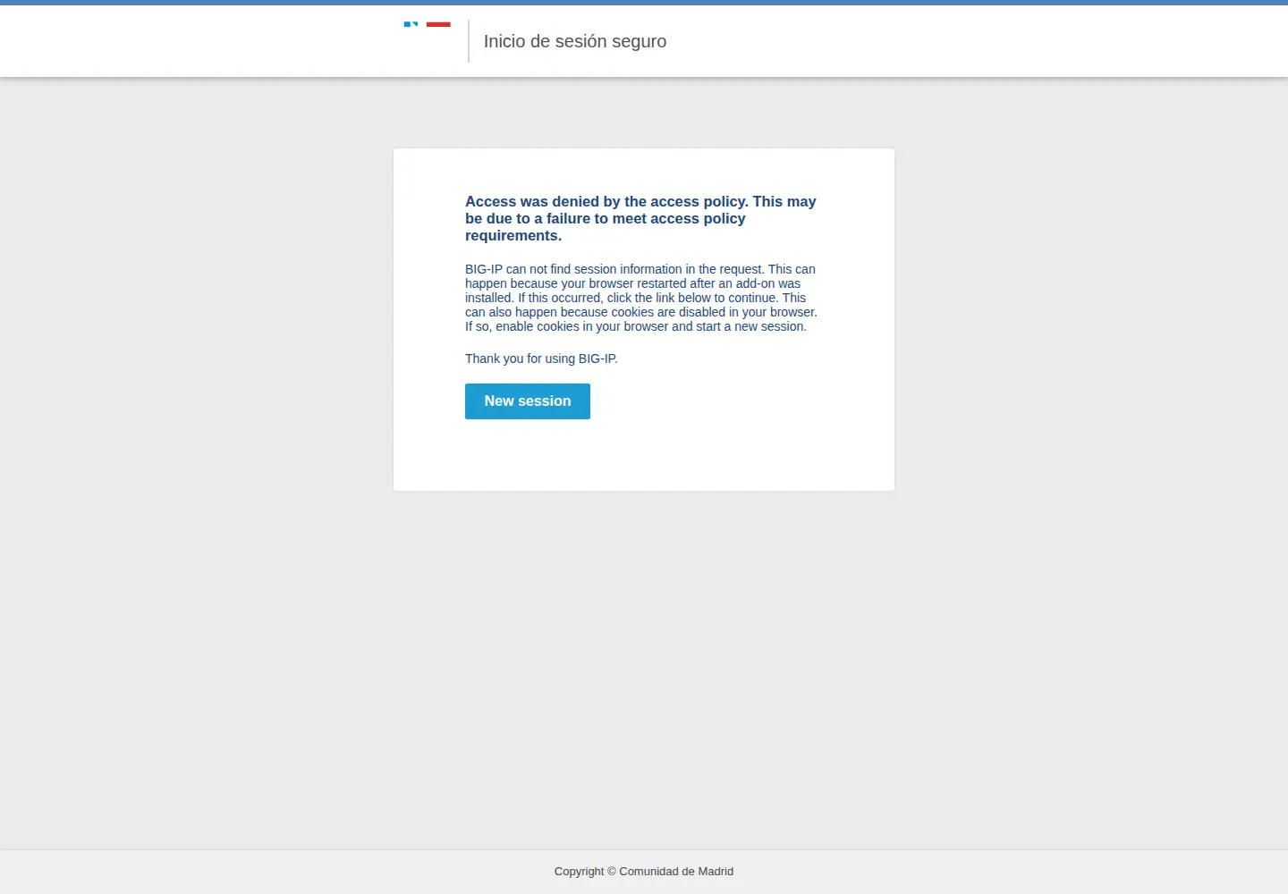 Screenshot of sanidadmadrid.org