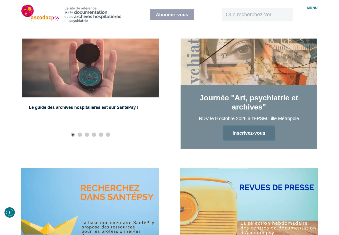 Screenshot of ascodocpsy.org