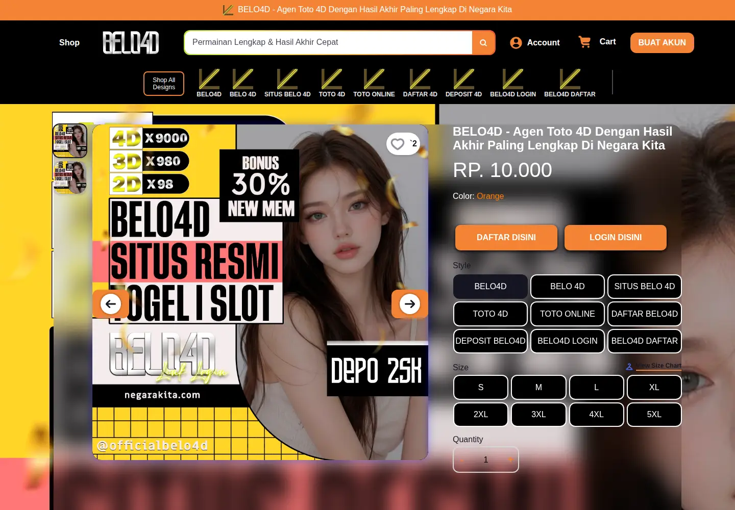 Captured homepage of negarakita.com in the current scan