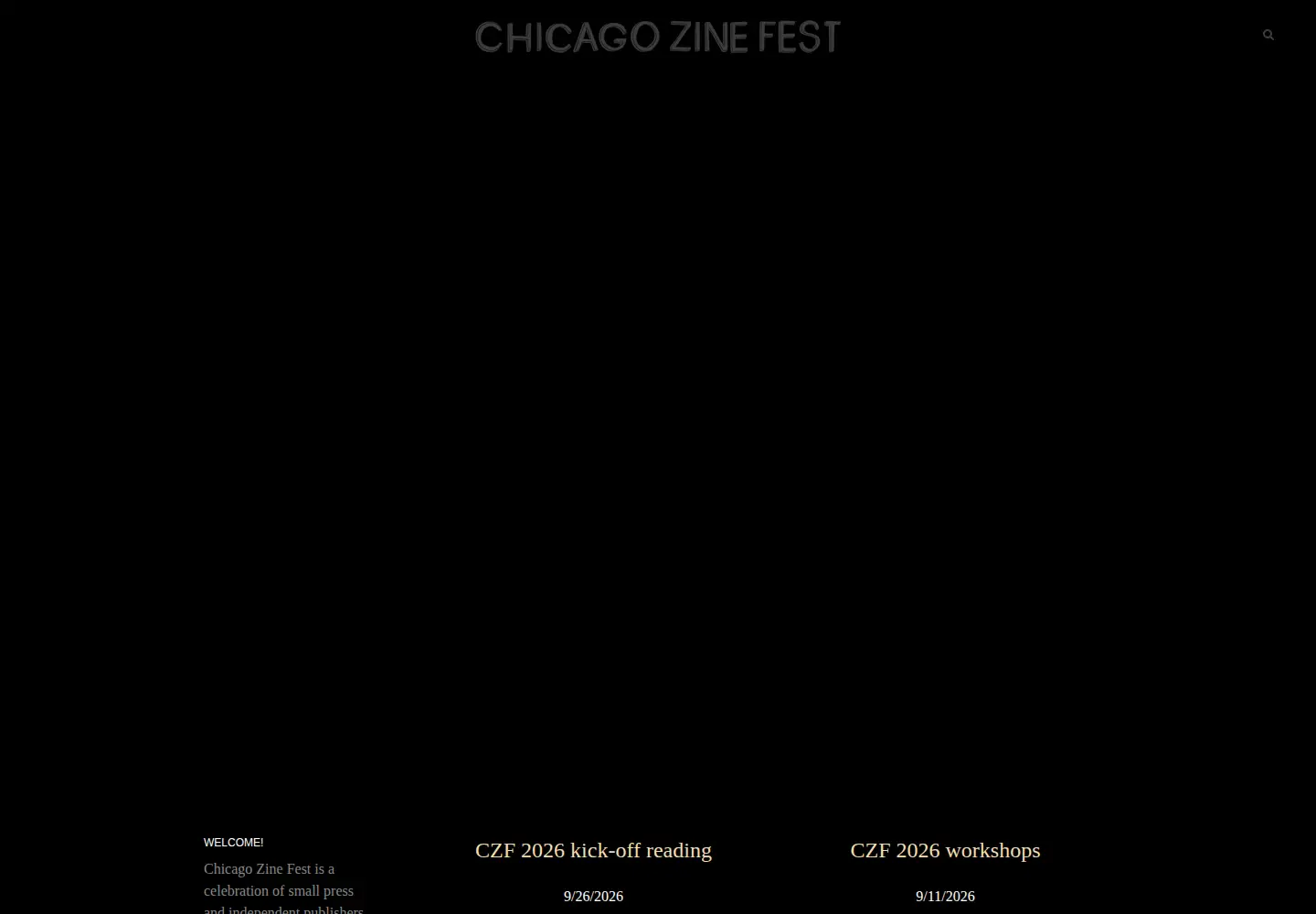 Screenshot of chicagozinefest.org