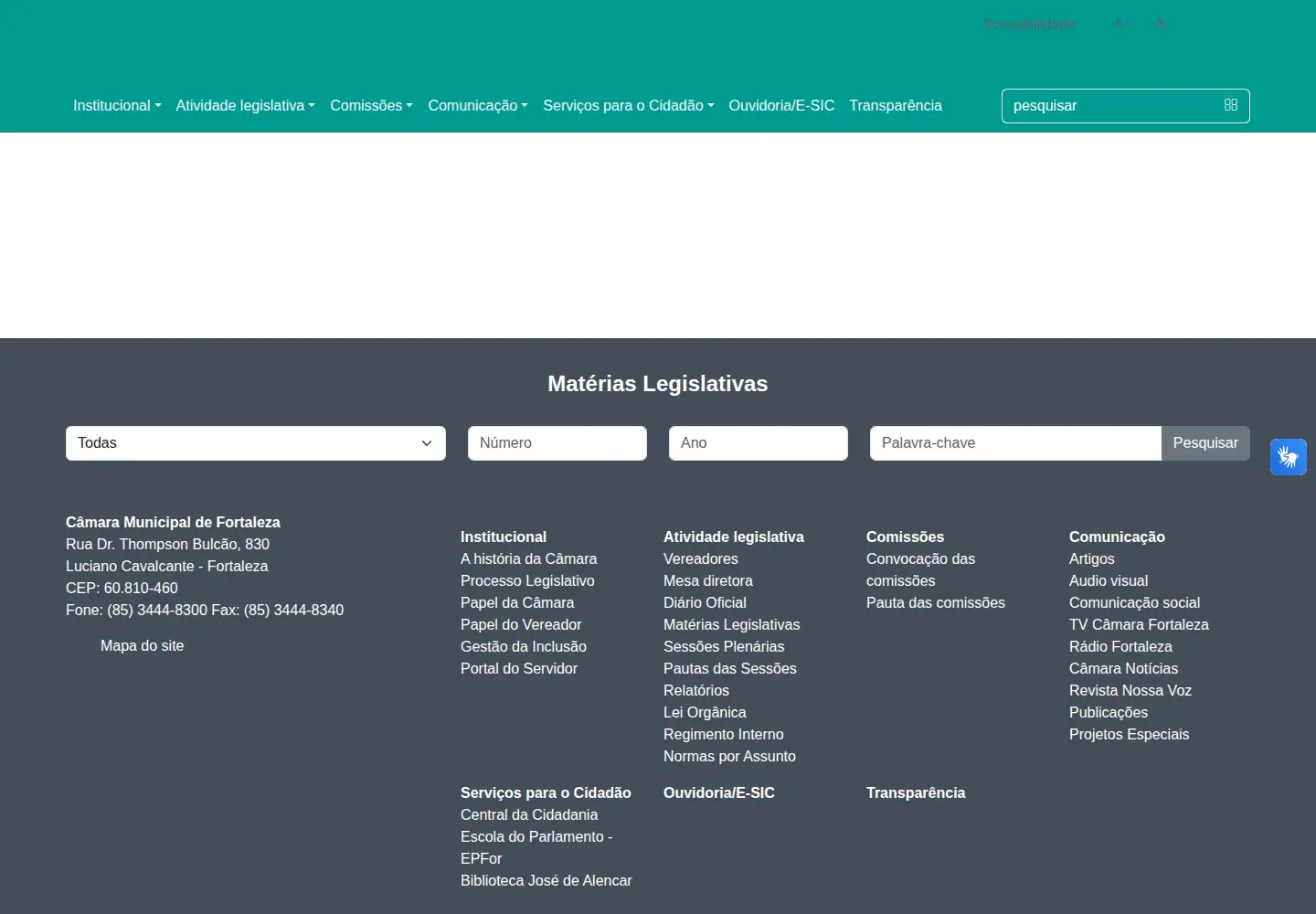 Screenshot of cmfor.ce.gov.br