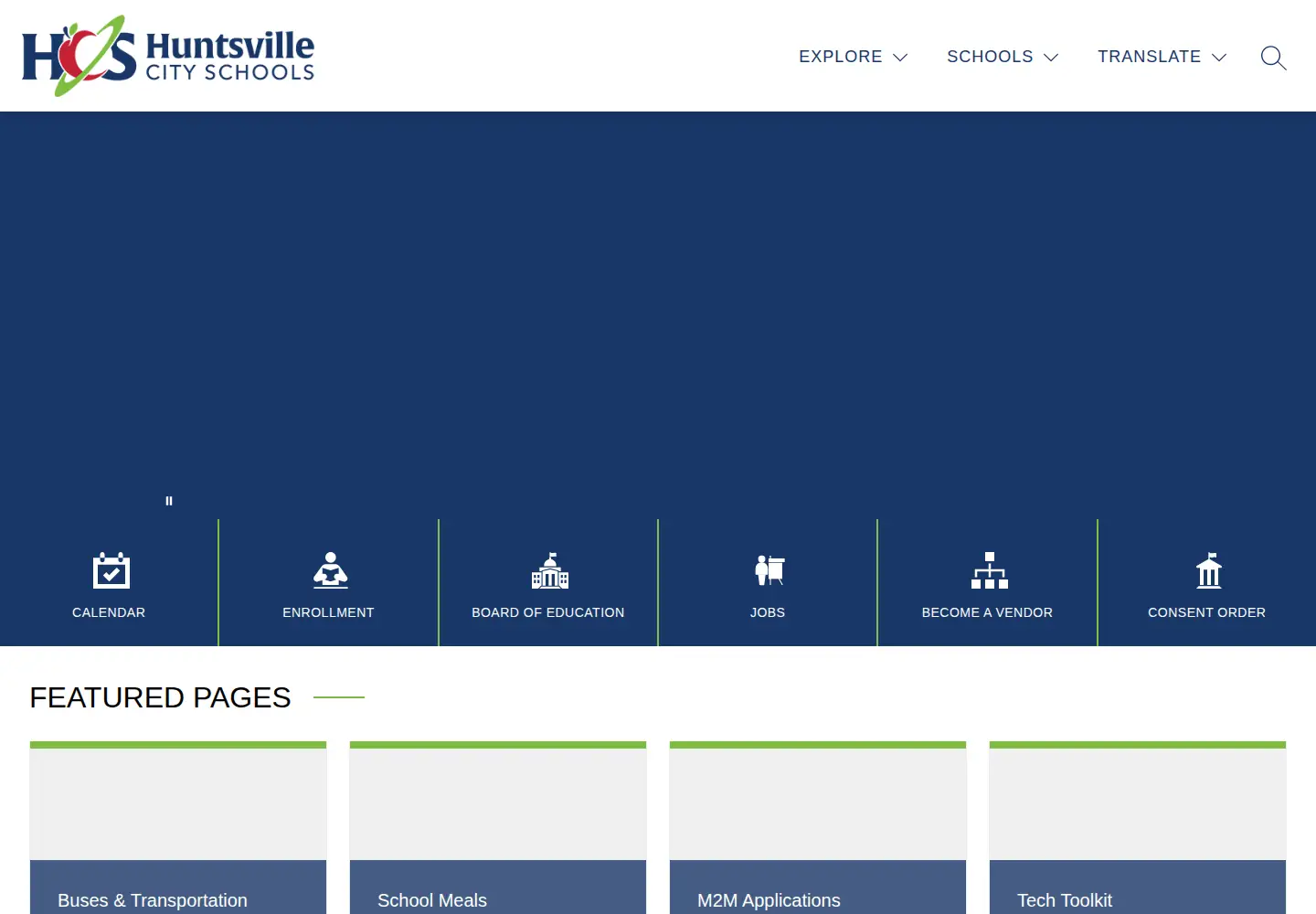 Screenshot of huntsvillecityschools.org