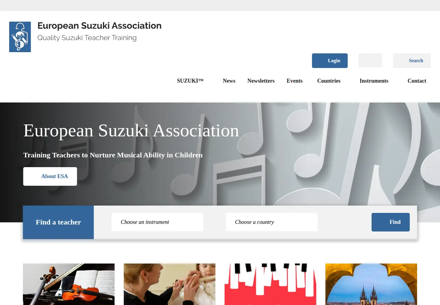 Screenshot of europeansuzuki.org