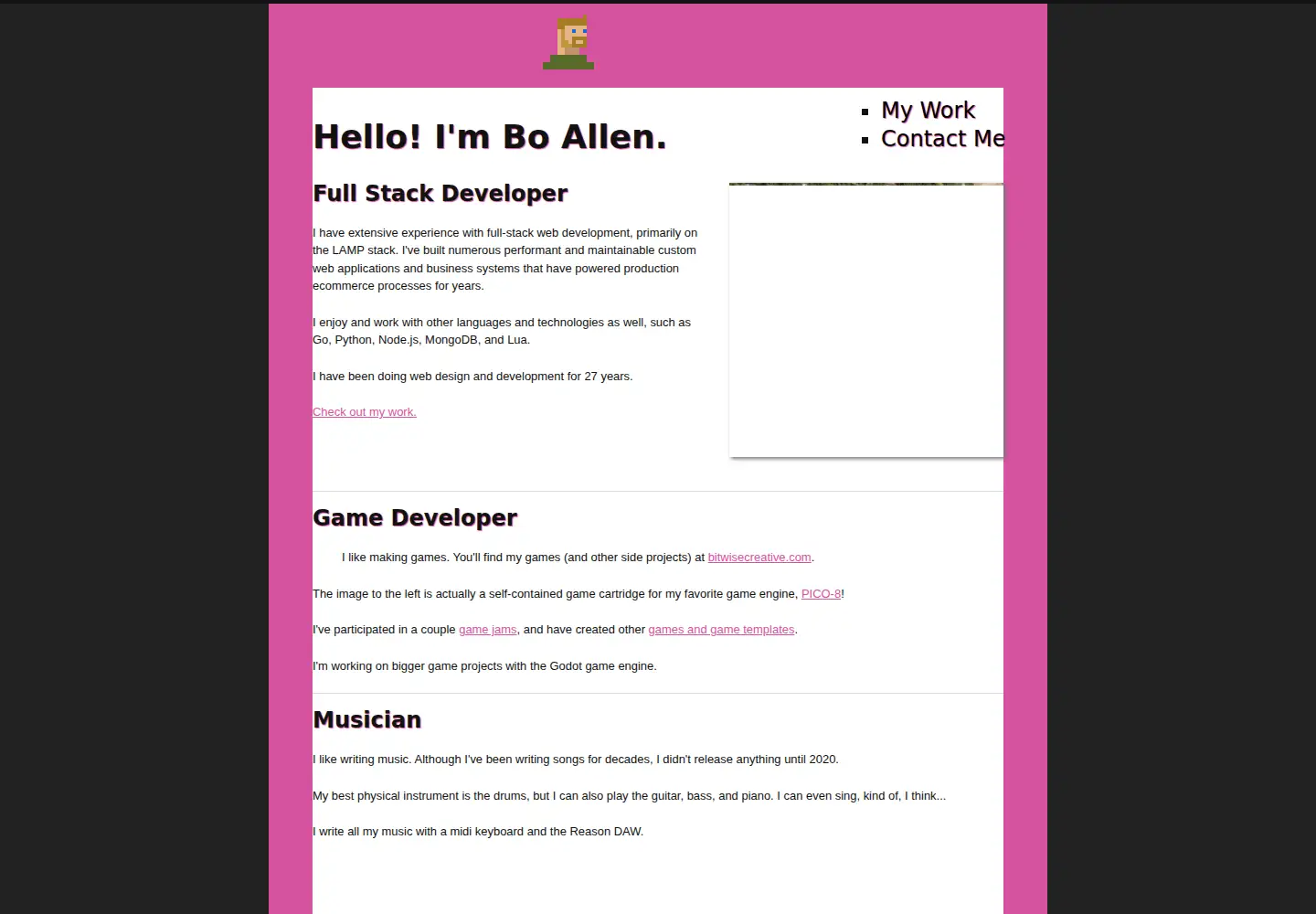 Screenshot of boallen.com