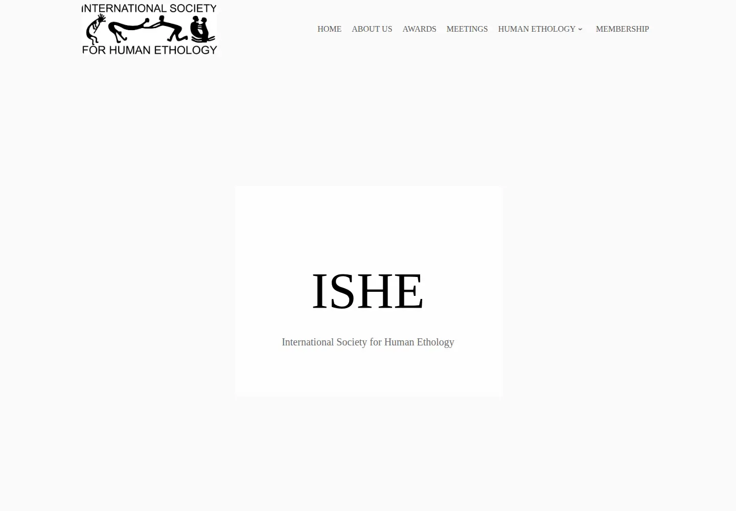 Captured homepage of ishe.org in the current scan