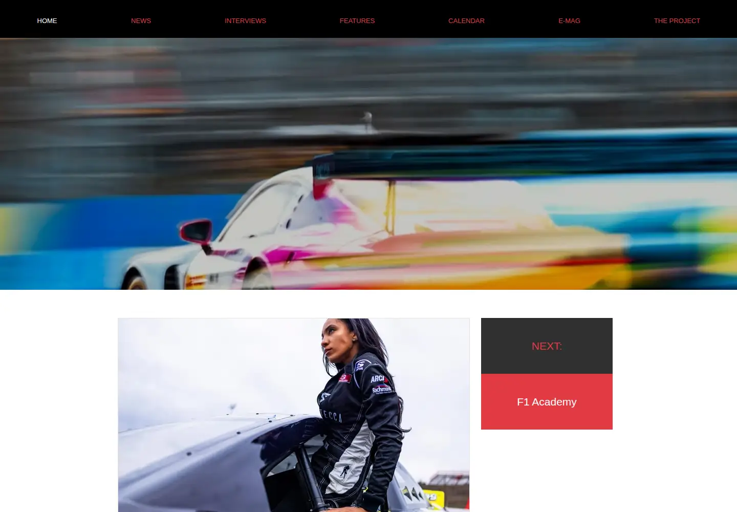 Captured homepage of racers-behindthehelmet.com in the current scan