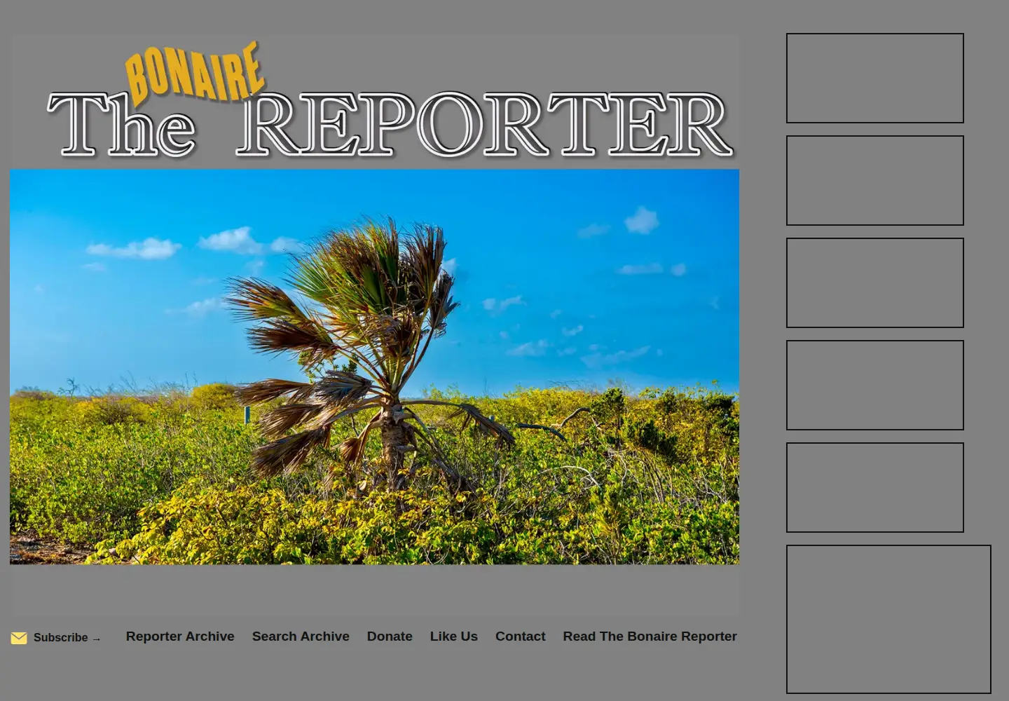 Screenshot of bonairereporter.com