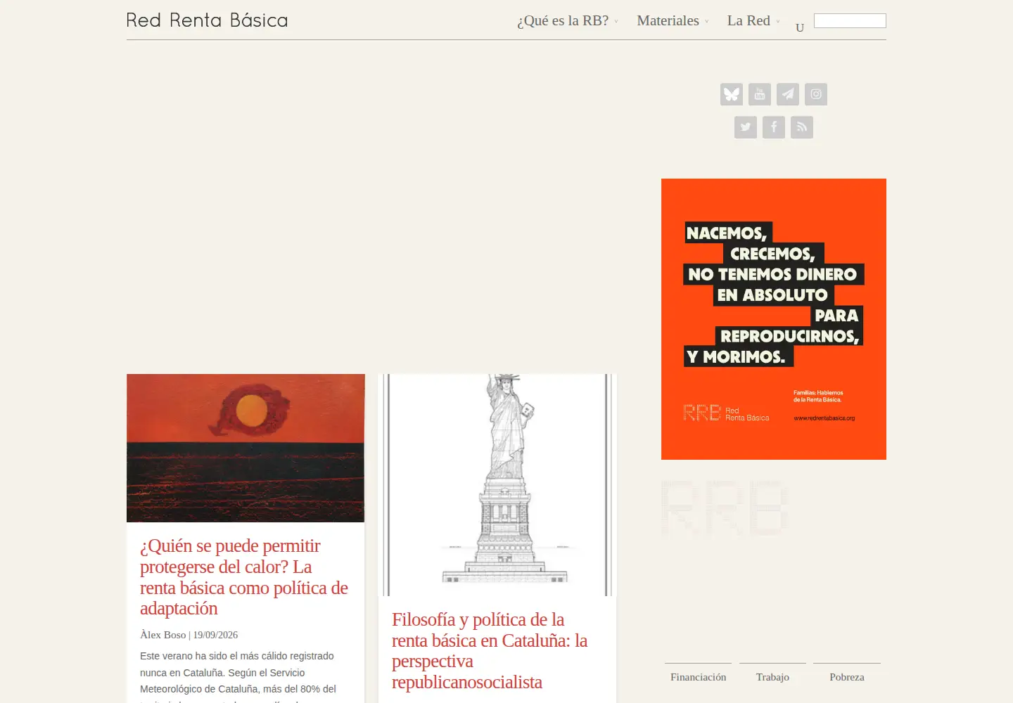 Captured homepage of redrentabasica.org in the current scan