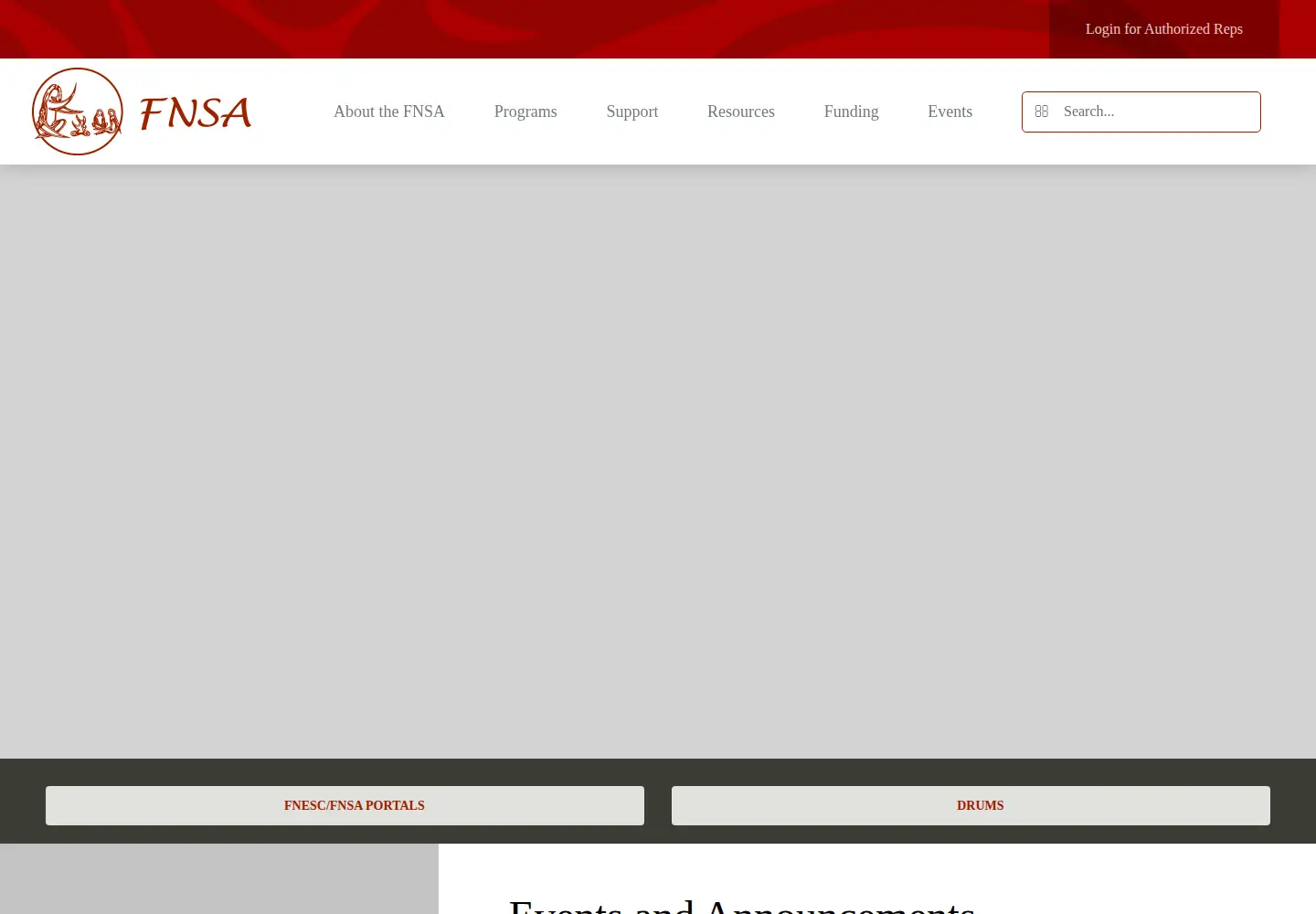 Screenshot of fnsa.ca