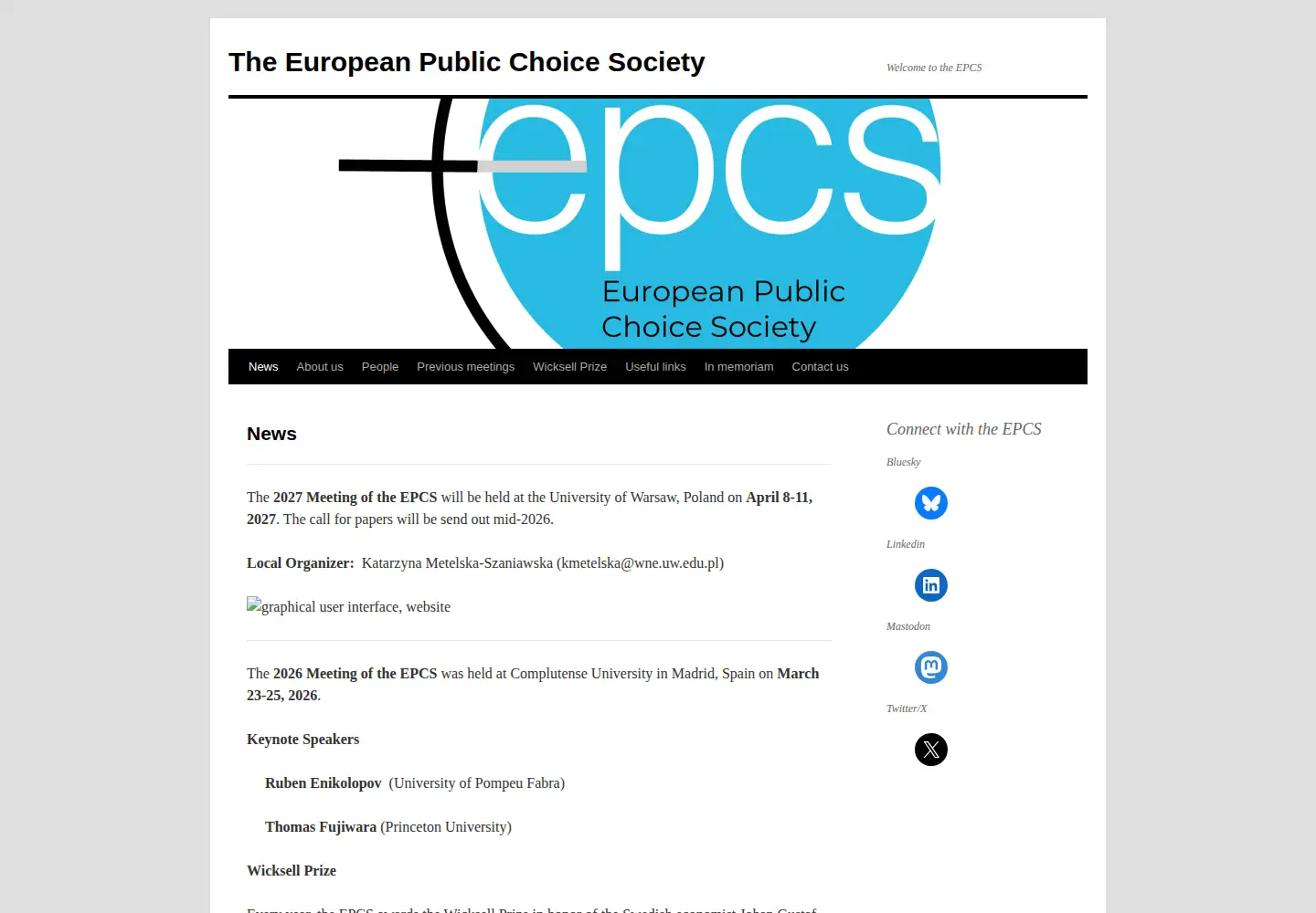 Screenshot of epcs-home.org