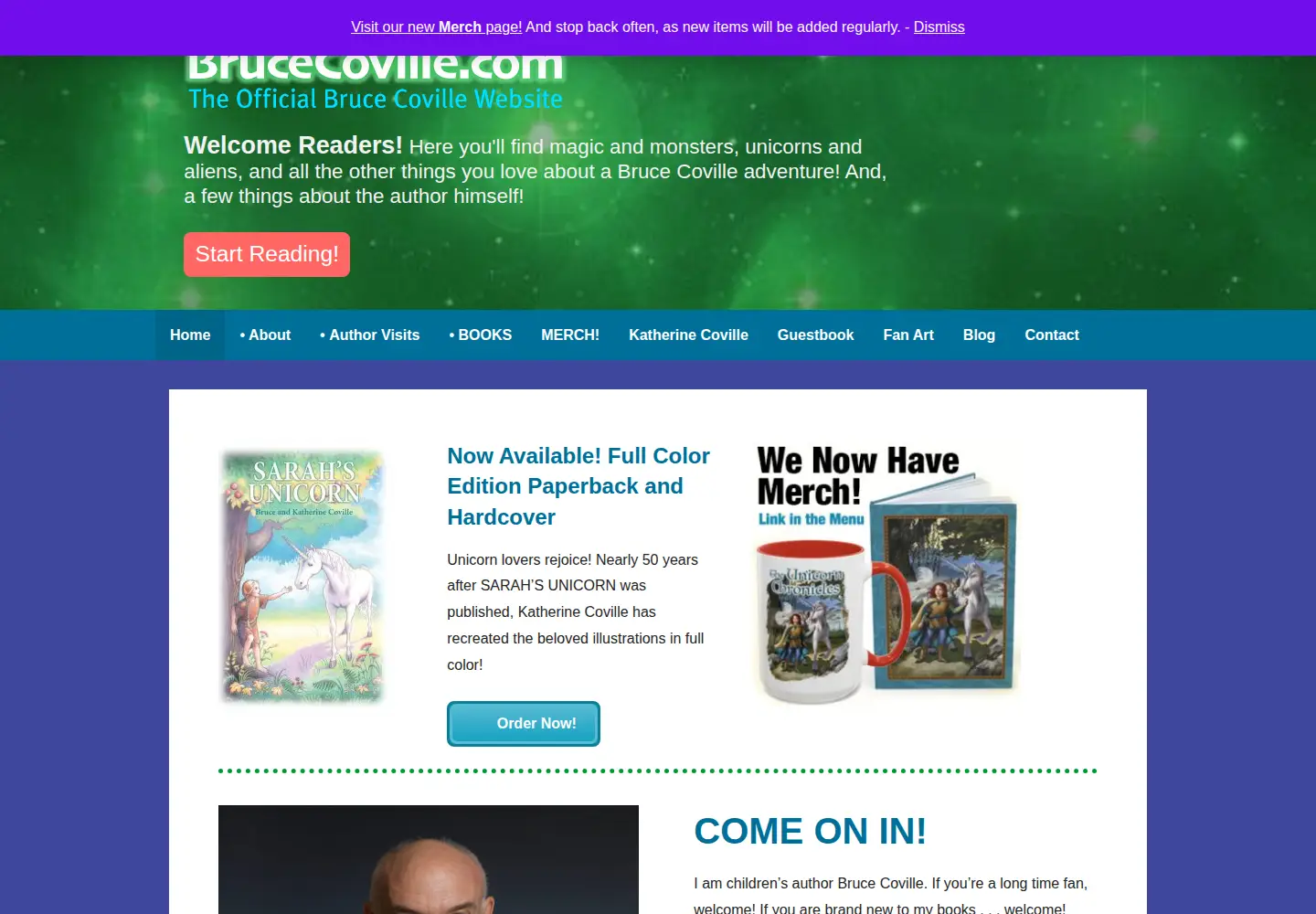 Screenshot of brucecoville.com