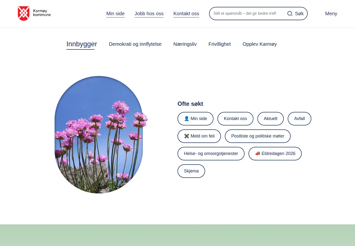 Screenshot of karmoy.kommune.no