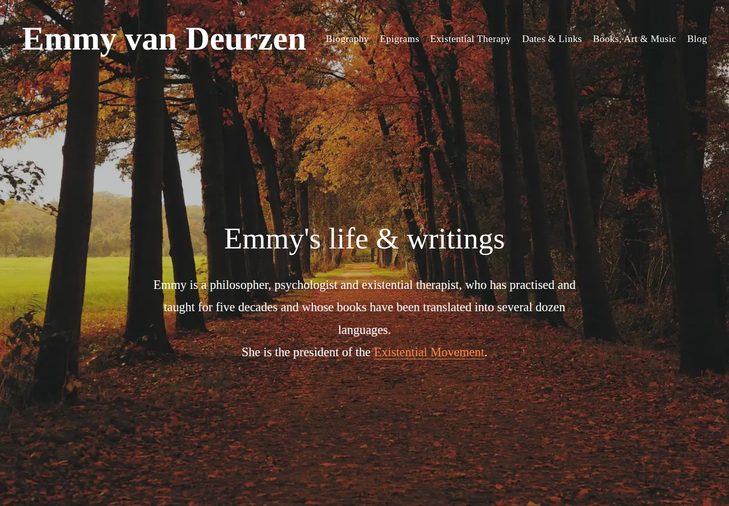 Screenshot of emmyvandeurzen.com