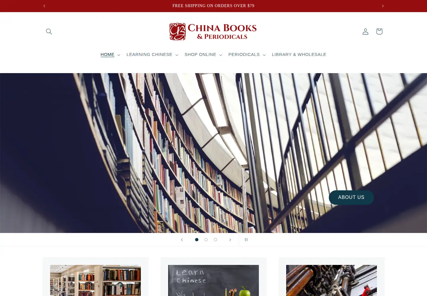 Screenshot of chinabooks.com