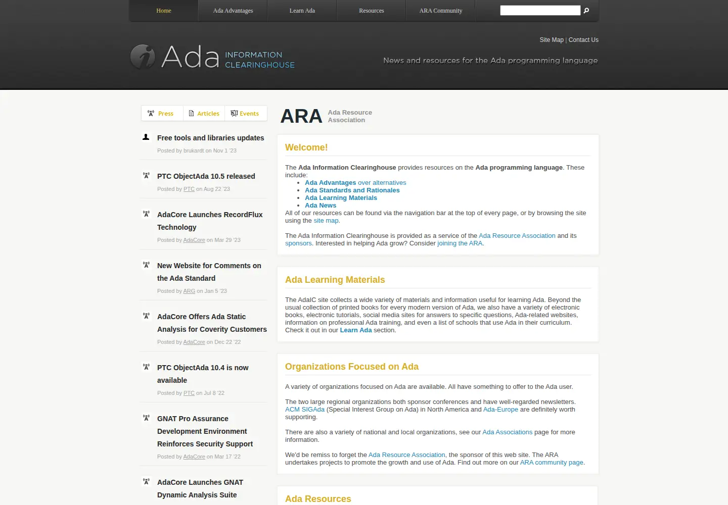 Screenshot of adaic.com
