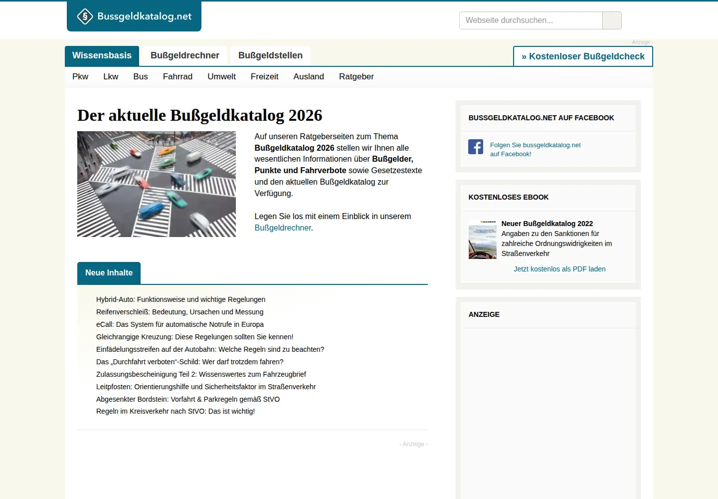 Screenshot of bussgeldkatalog.net