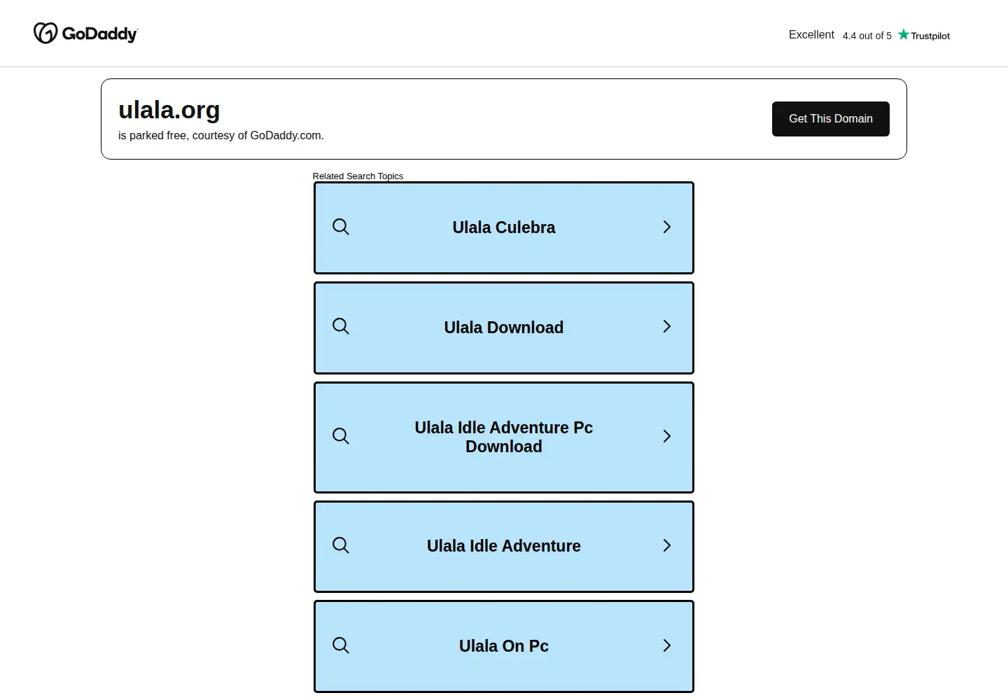 Screenshot of ulala.org