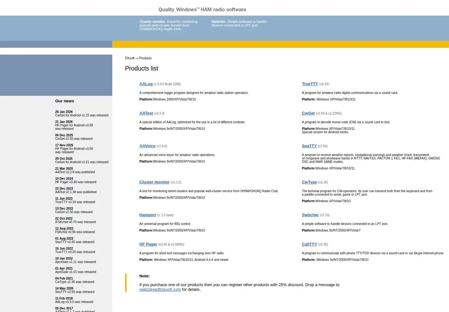 Screenshot of dxsoft.com