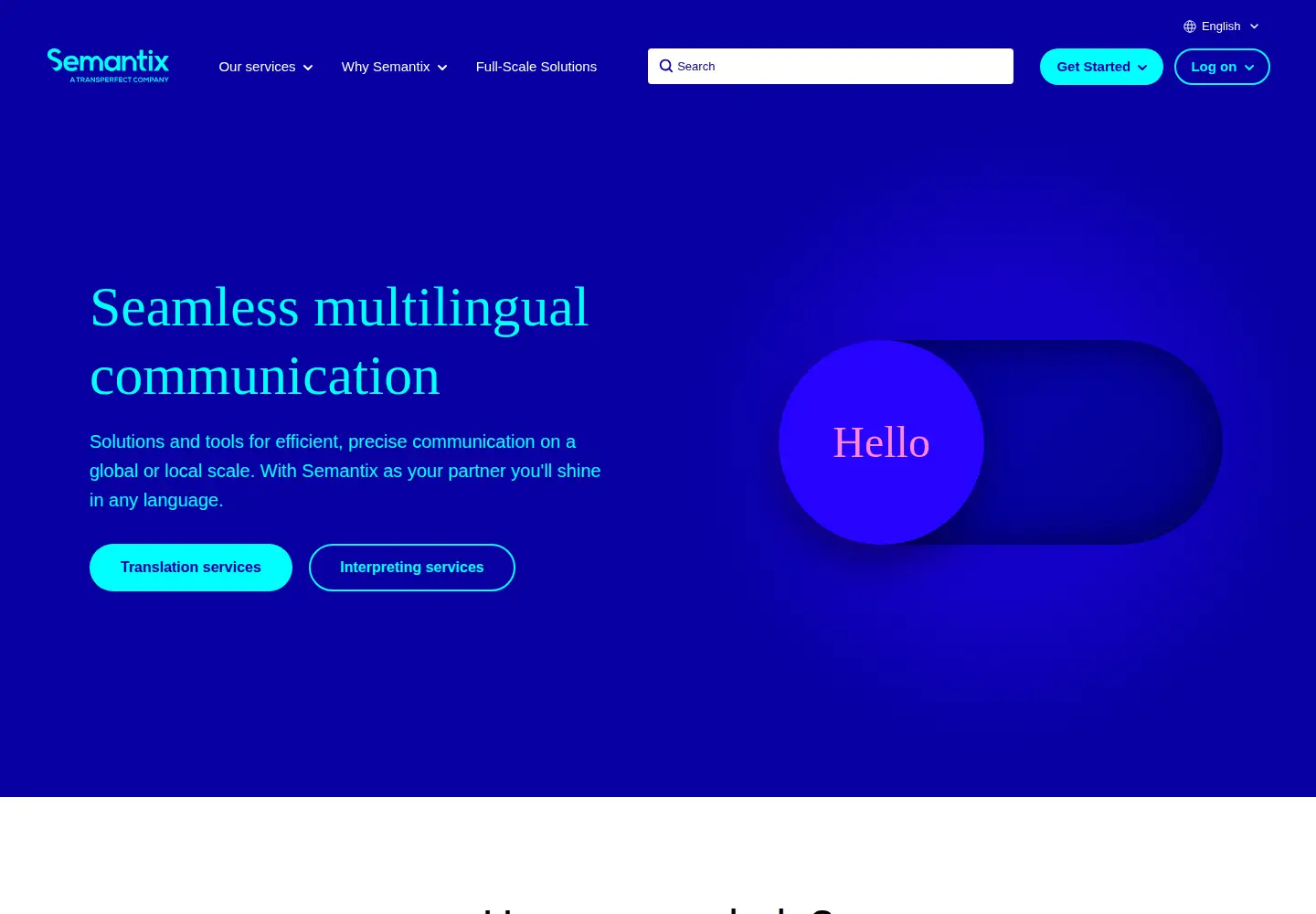 Screenshot of semantix.com