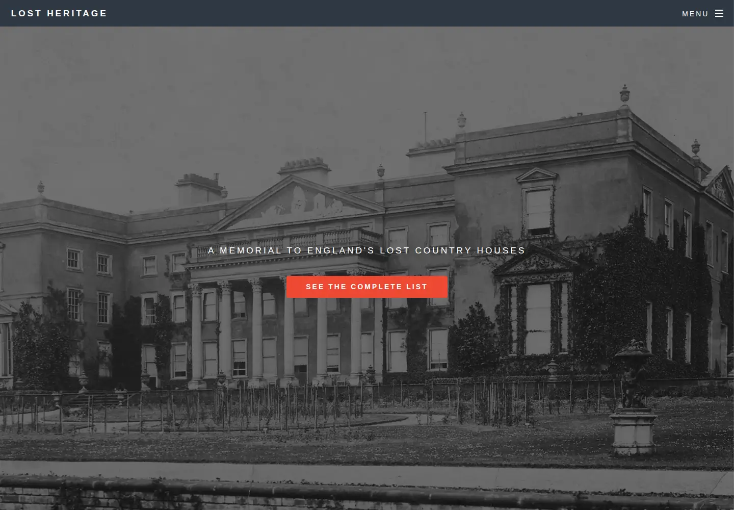 Screenshot of lostheritage.org.uk