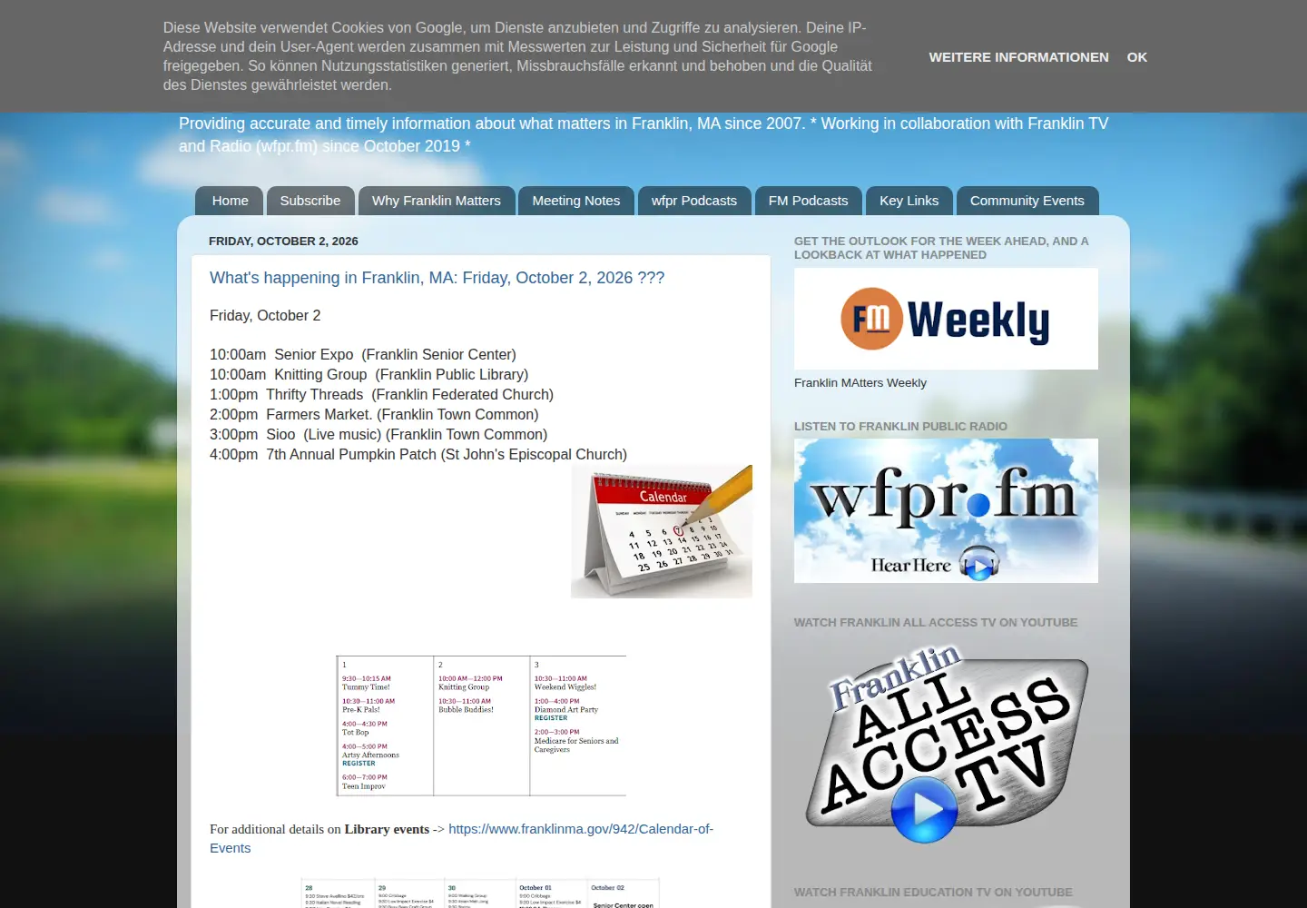 Screenshot of franklinmatters.org