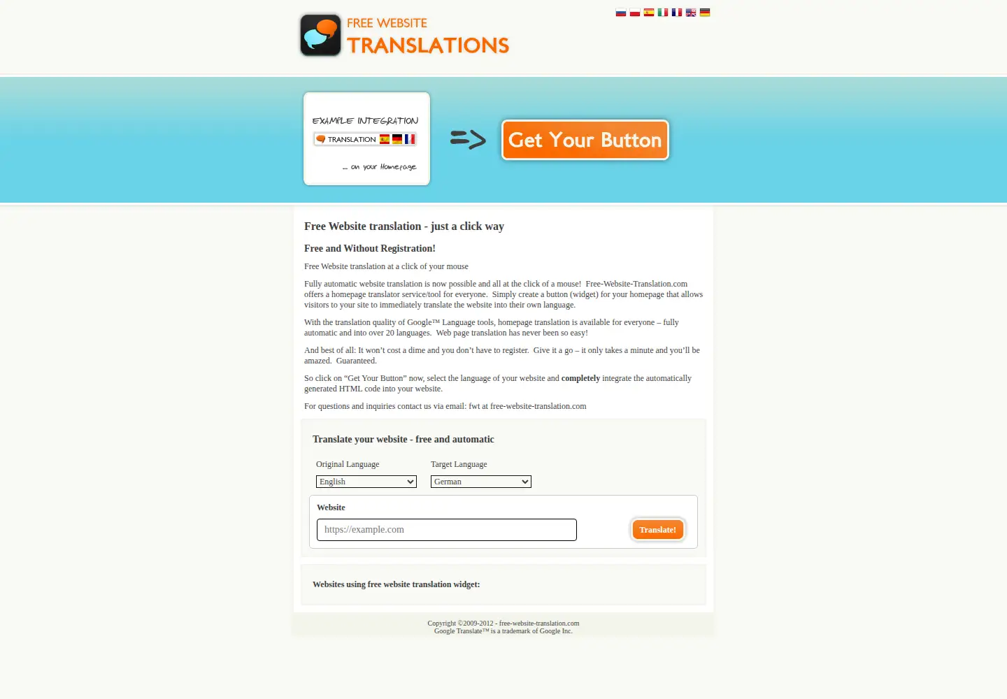 Screenshot of free-website-translation.com
