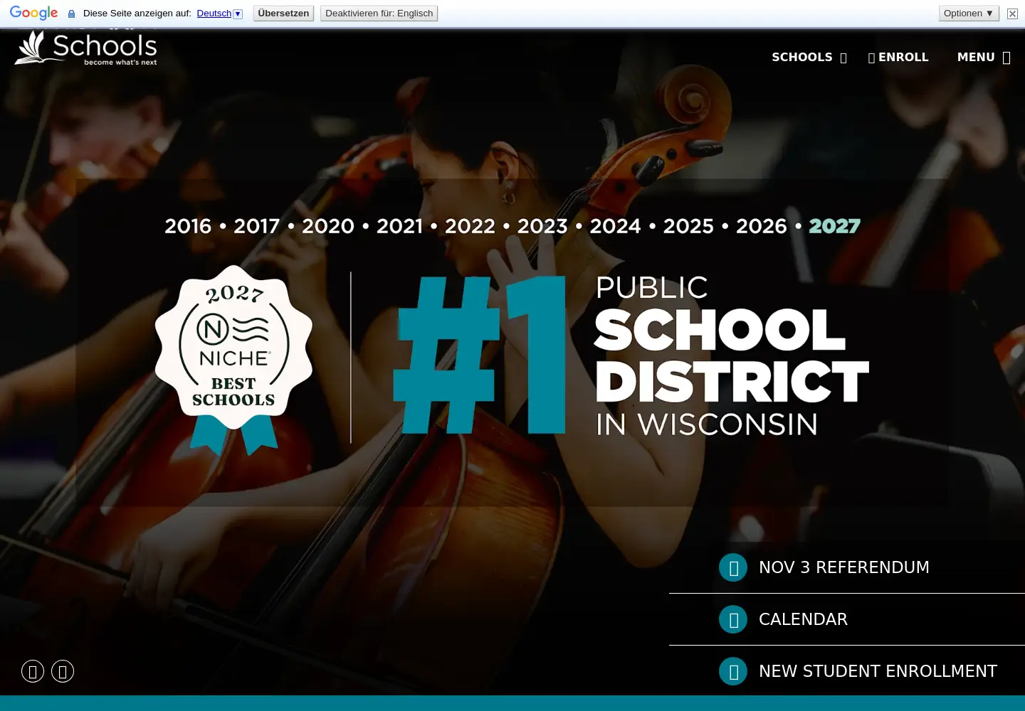 Screenshot of elmbrookschools.org