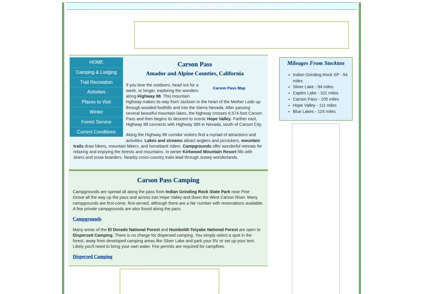 Screenshot of carsonpass.com