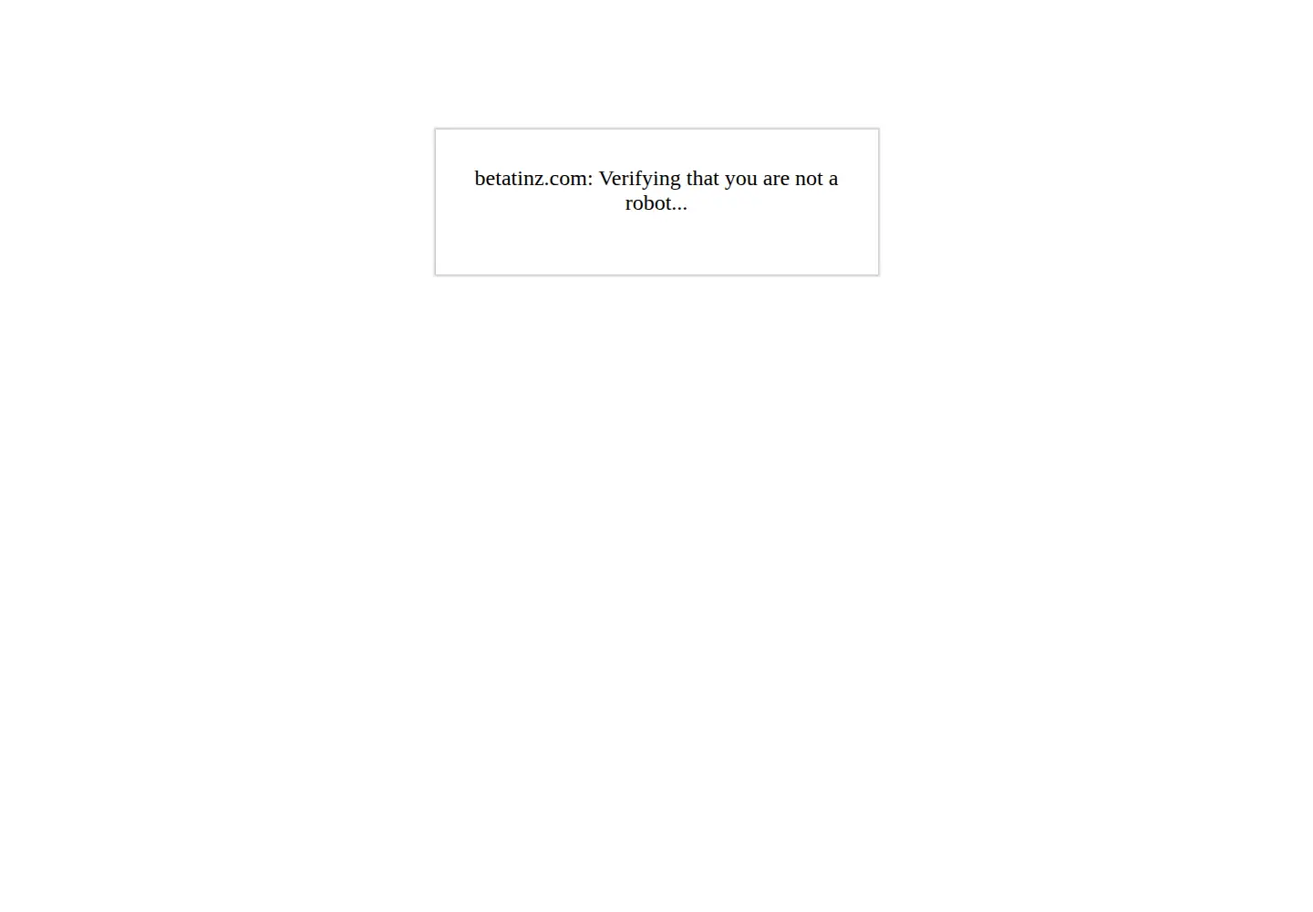 Captured homepage of betatinz.com in the current scan