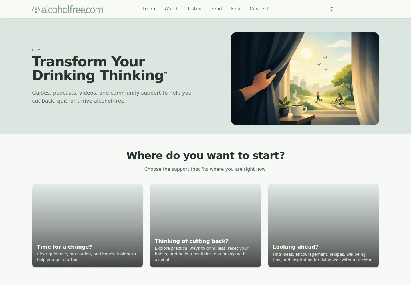 Captured homepage of alcoholfree.co.uk in the current scan