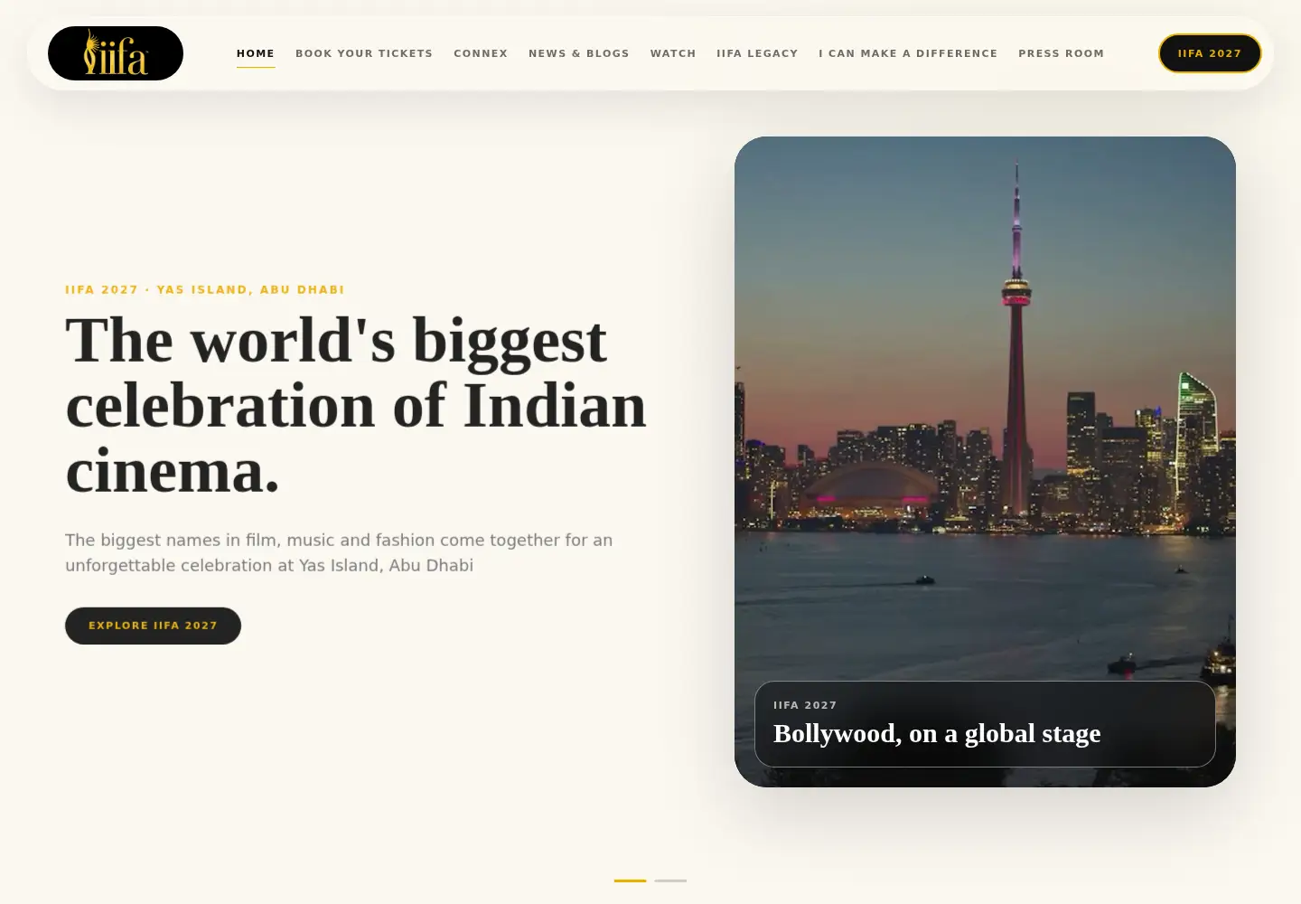 Screenshot of iifa.com