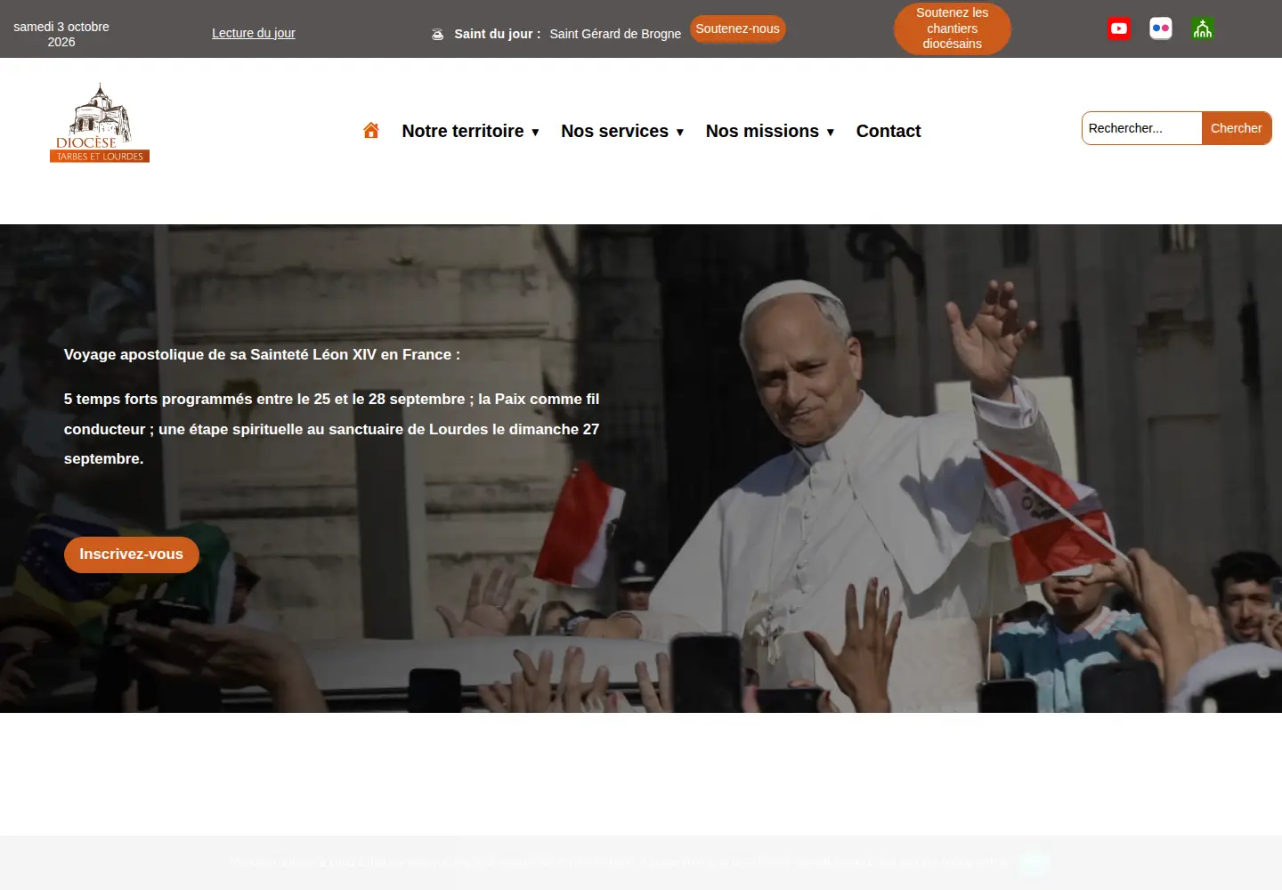 Screenshot of catholique65.fr