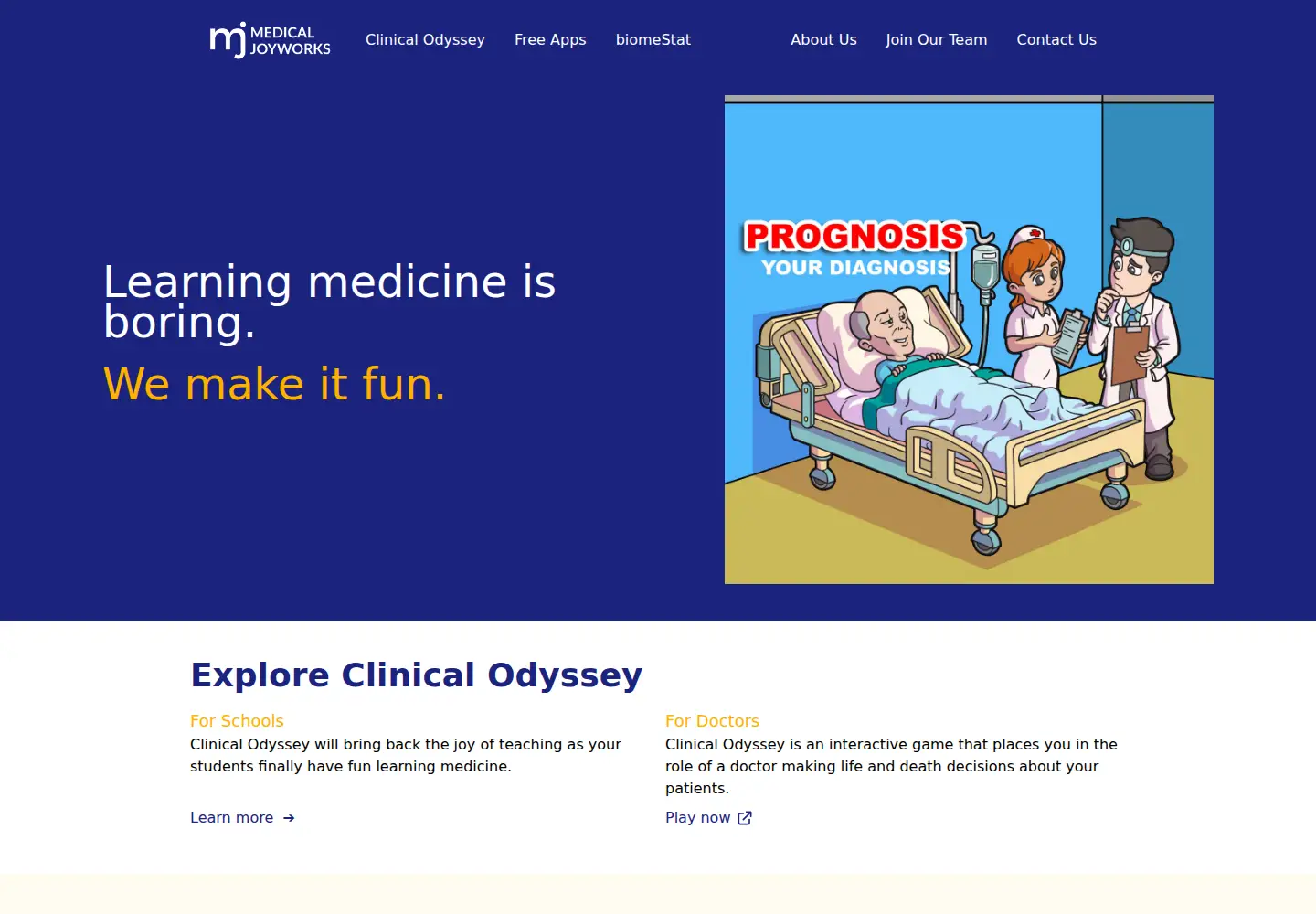 Captured homepage of medicaljoyworks.com in the current scan