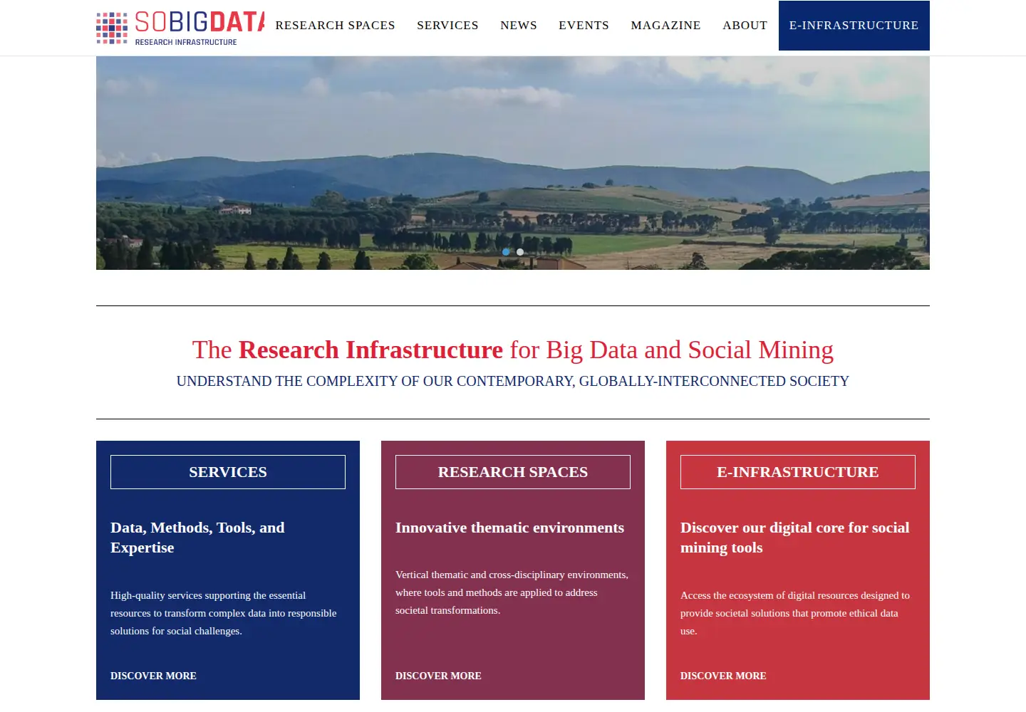 Screenshot of sobigdata.eu