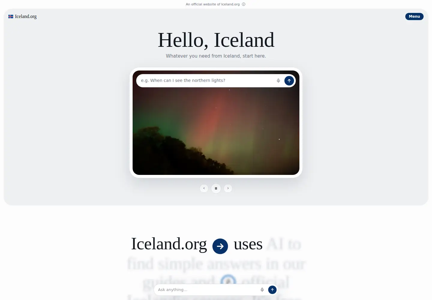 Screenshot of iceland.org
