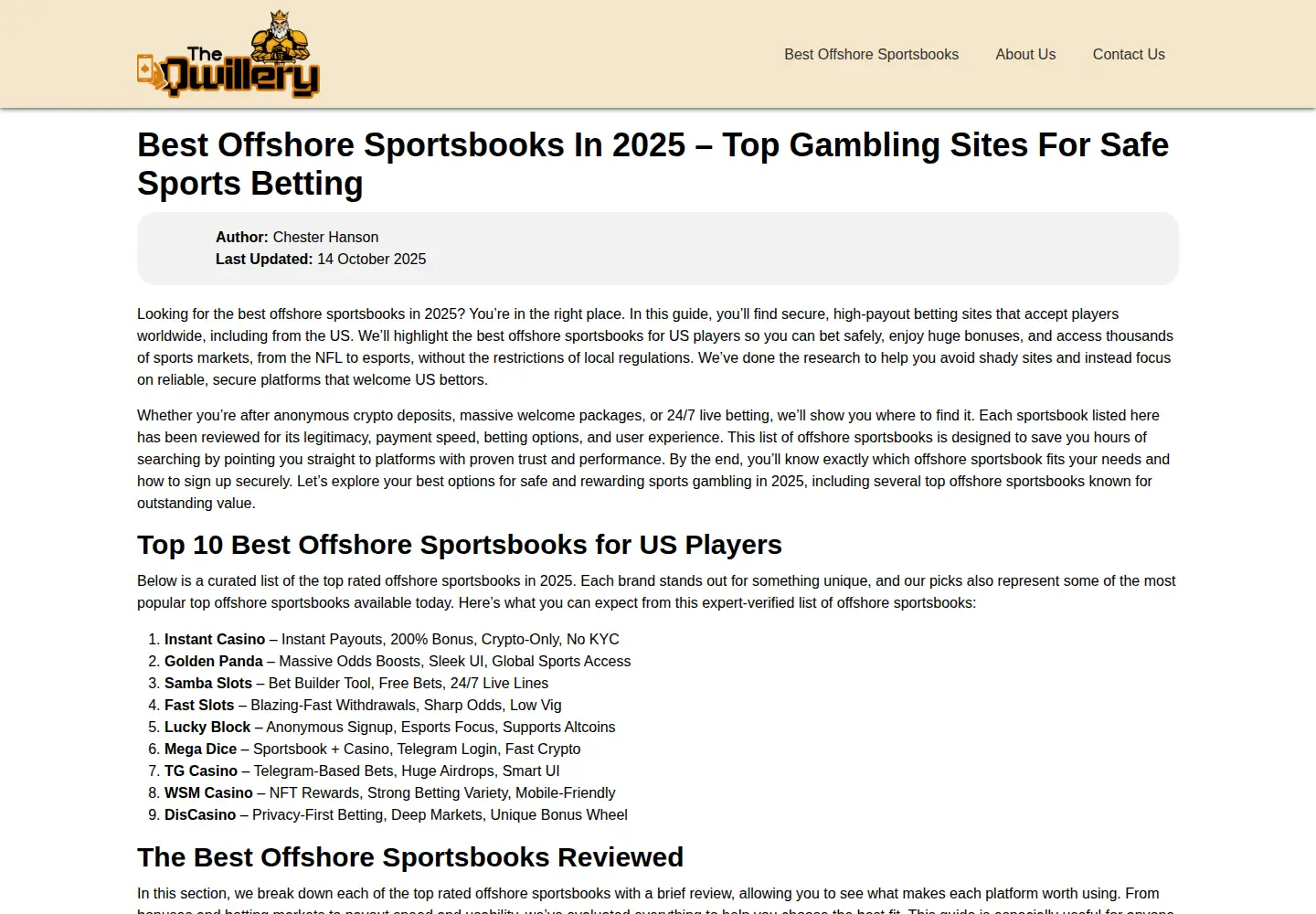 Screenshot of theqwillery.com