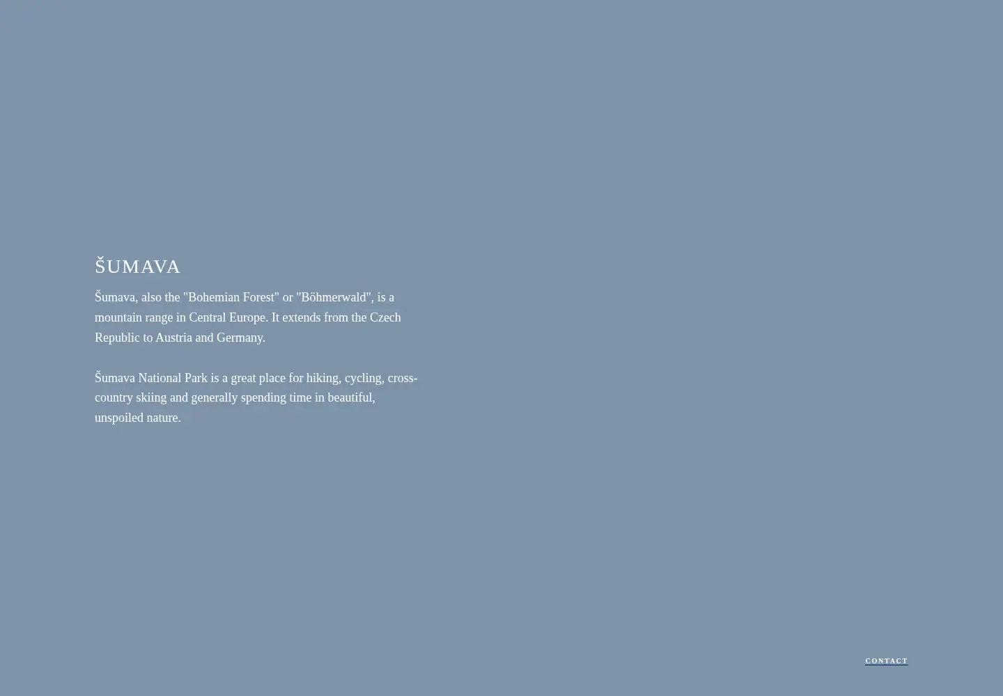 Captured homepage of sumava.com in the current scan