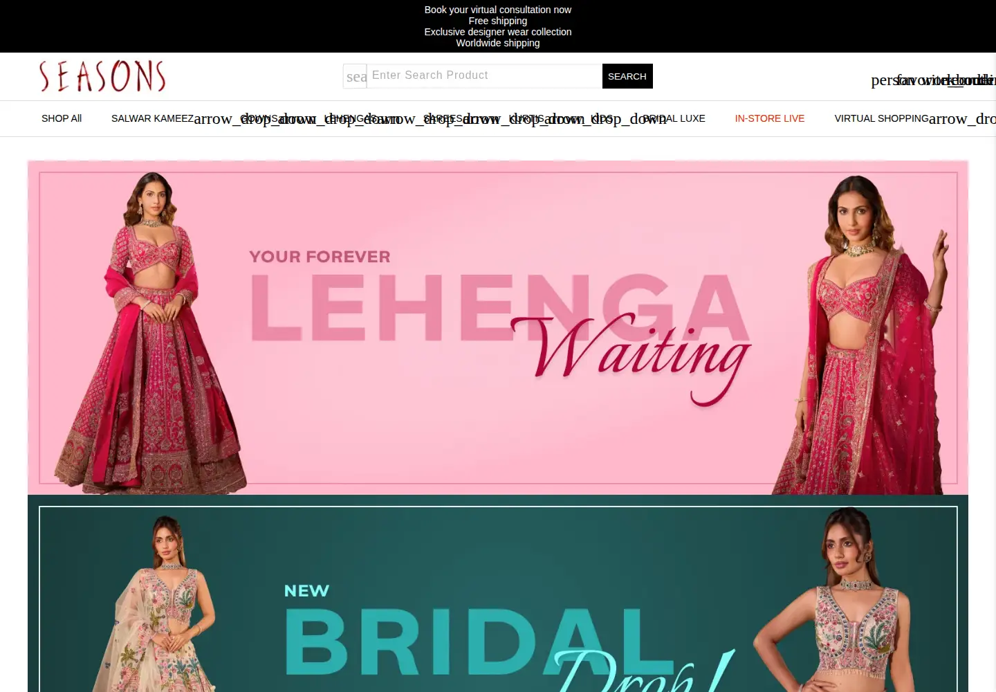 Screenshot of seasonsindia.com